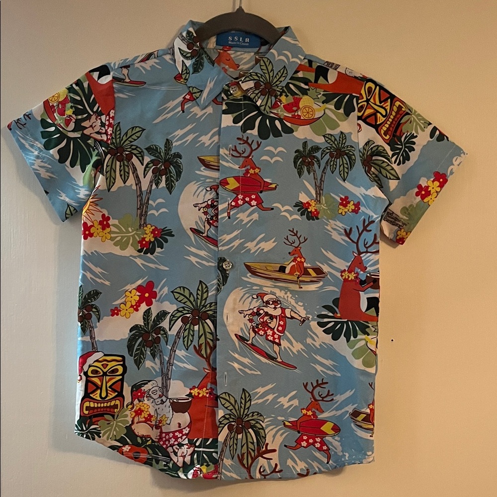 Tropical Adventure Kids Button Down Shirt